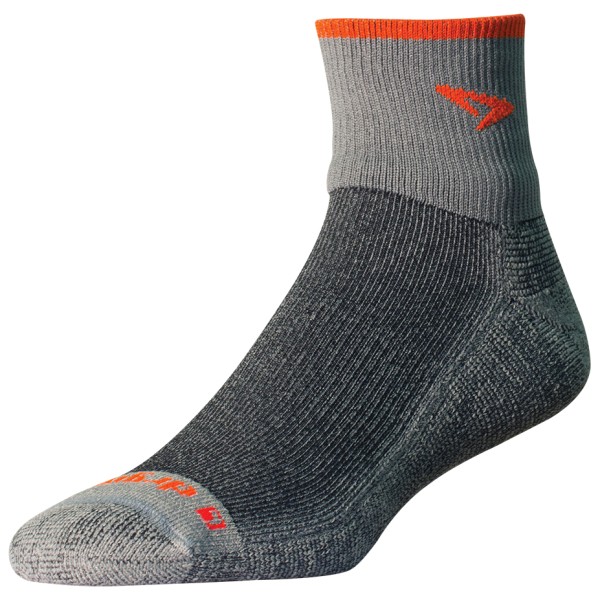 Drymax - Maximum Protection Trail Running 1/4 Crew Turndown - Laufsocken Gr L grau von Drymax