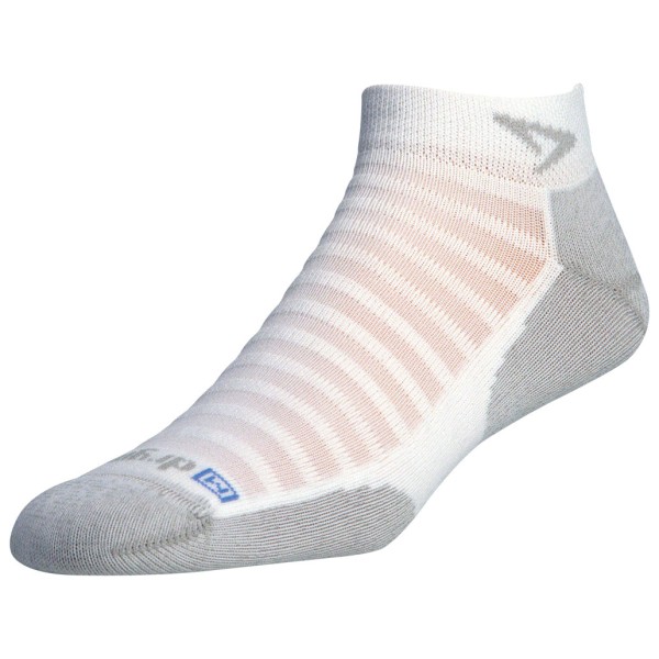 Drymax - Running Lite-Mesh 1/4 Crew - Laufsocken Gr XL grau/weiß von Drymax