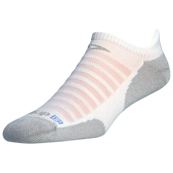 Drymax - Running Lite-Mesh No Show Tab - Laufsocken Gr L grau/weiß von Drymax