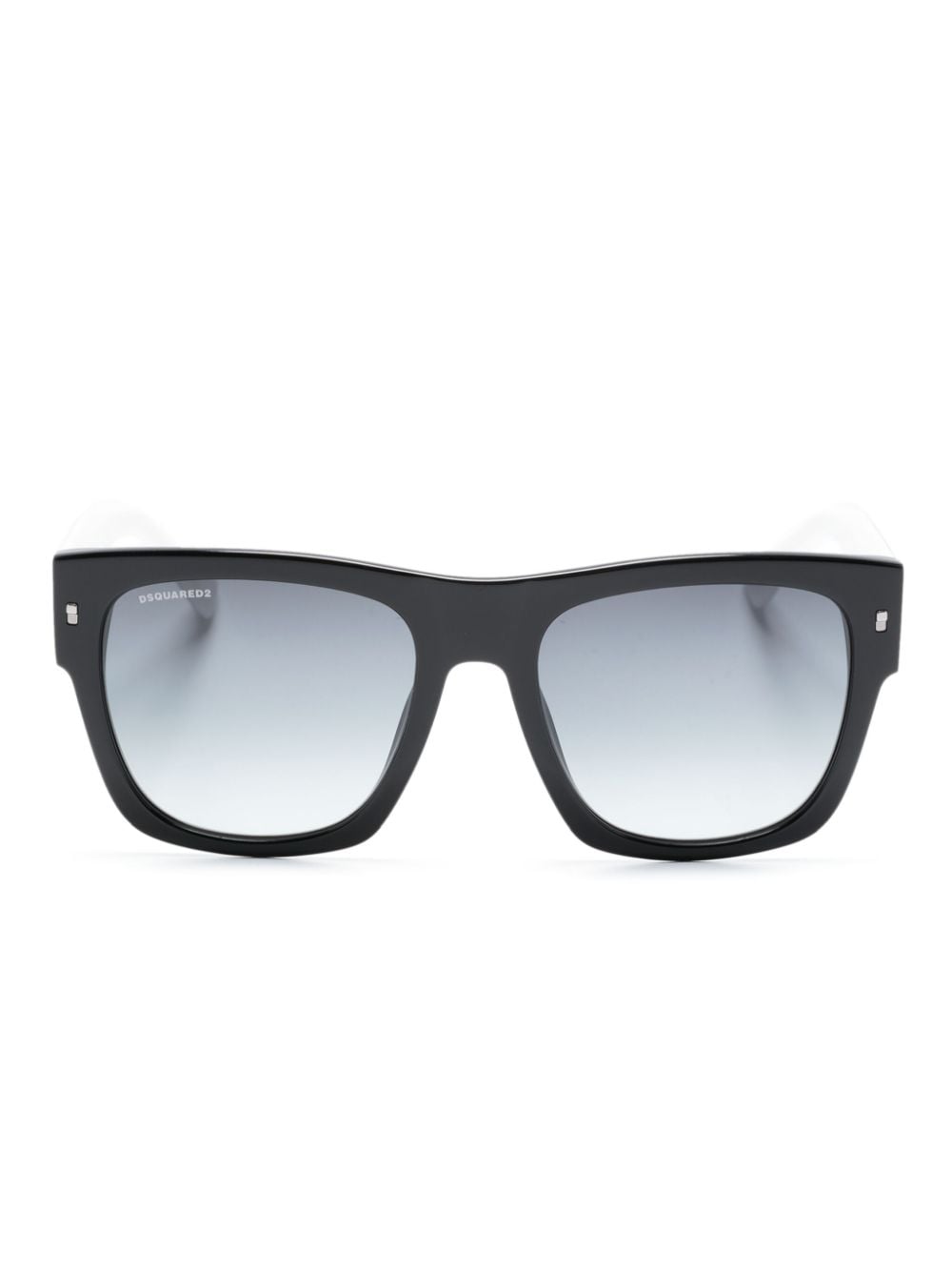 DSQUARED2 EYEWEAR Icon-debossed square-frame sunglasses - Black von DSQUARED2 EYEWEAR