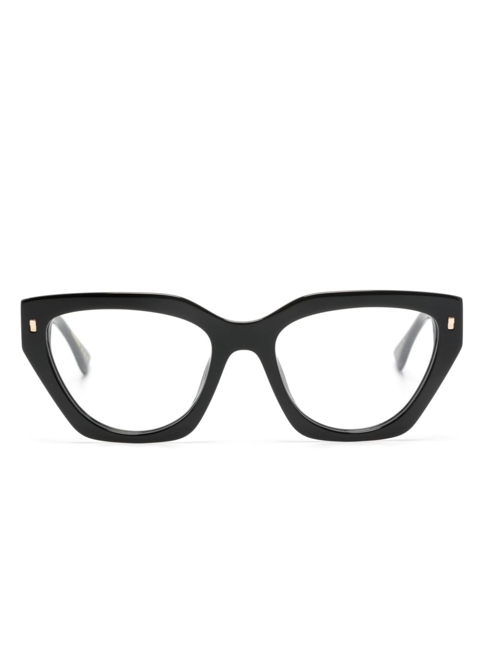 DSQUARED2 EYEWEAR logo-lettering cat-eye glasses - Black von DSQUARED2 EYEWEAR