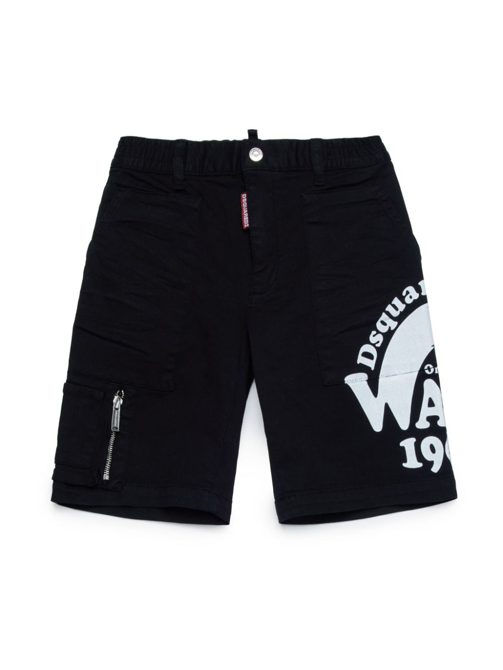 DSQUARED2 KIDS 1964 Wave graphic-print shorts - Black von DSQUARED2 KIDS