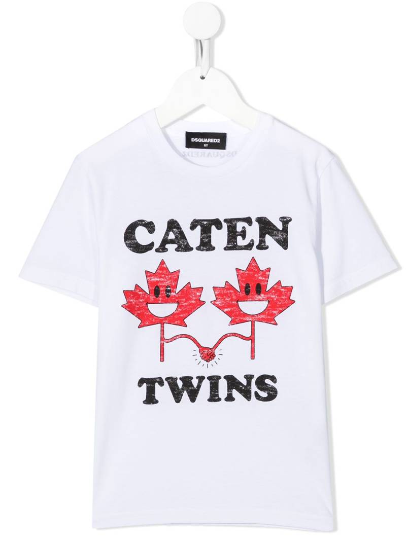 DSQUARED2 KIDS Caten Twins print T-shirt - White von DSQUARED2 KIDS