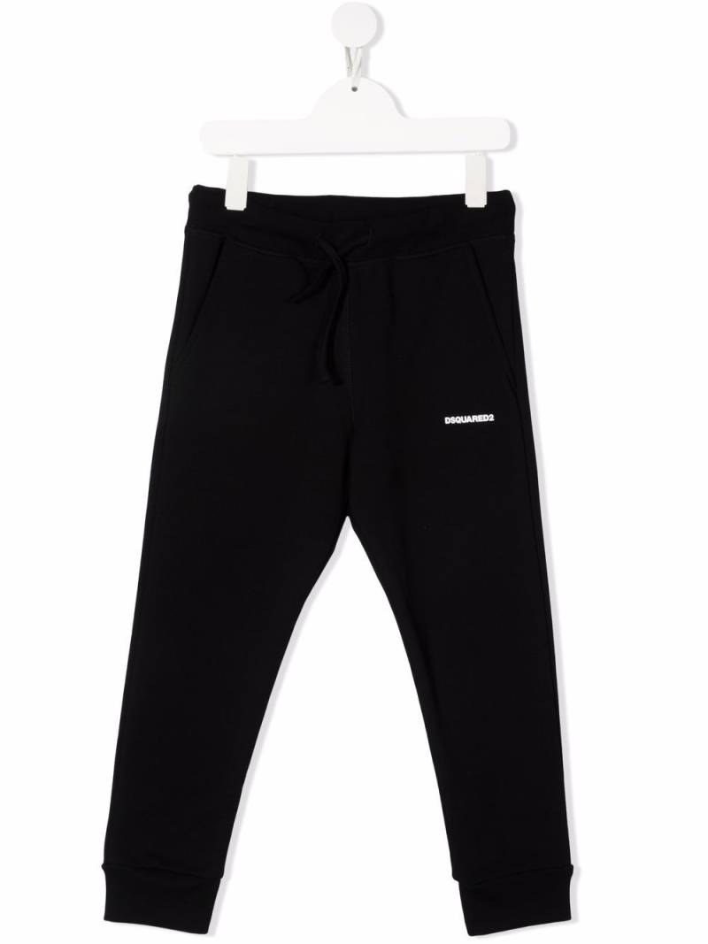 DSQUARED2 KIDS logo-print cotton track pants - Black von DSQUARED2 KIDS