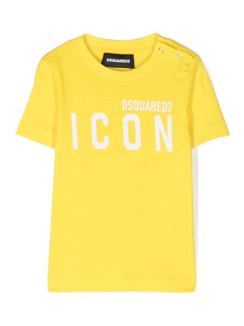 DSQUARED2 KIDS Icon logo-print T-shirt - Yellow von DSQUARED2 KIDS