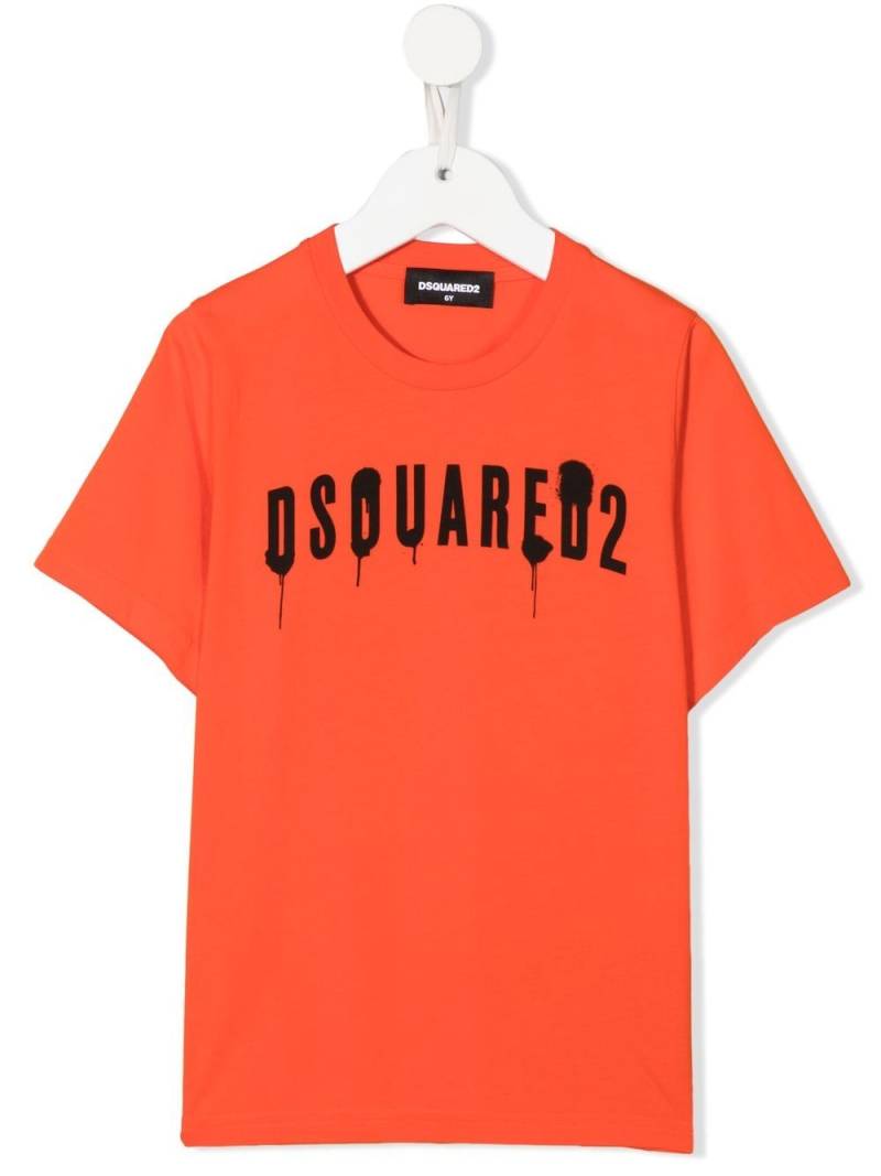 DSQUARED2 KIDS Spray logo-print T-shirt - Orange von DSQUARED2 KIDS