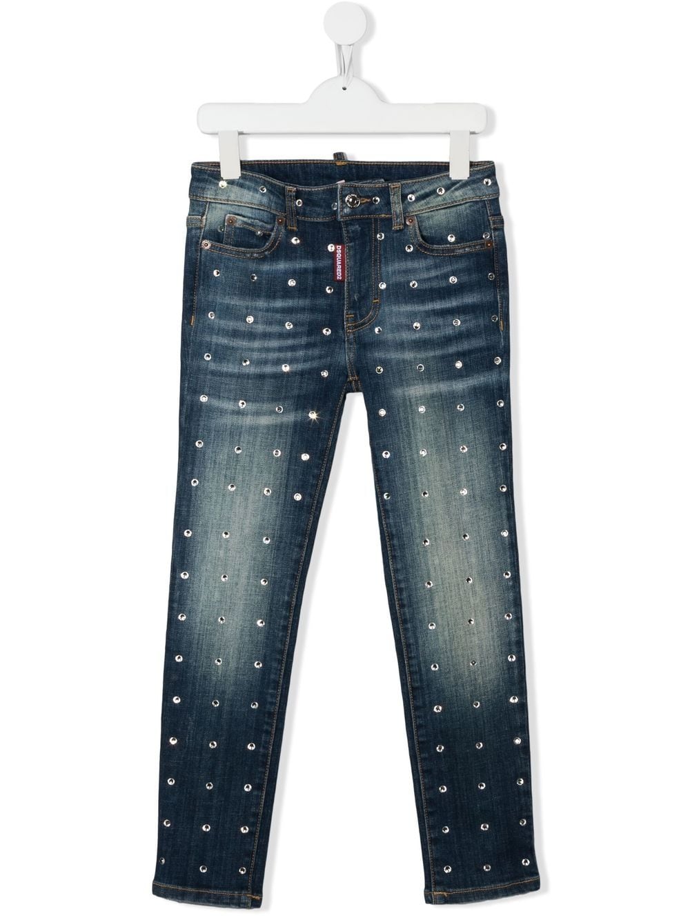 DSQUARED2 KIDS Swaroski Crystal washed jeans - Blue von DSQUARED2 KIDS