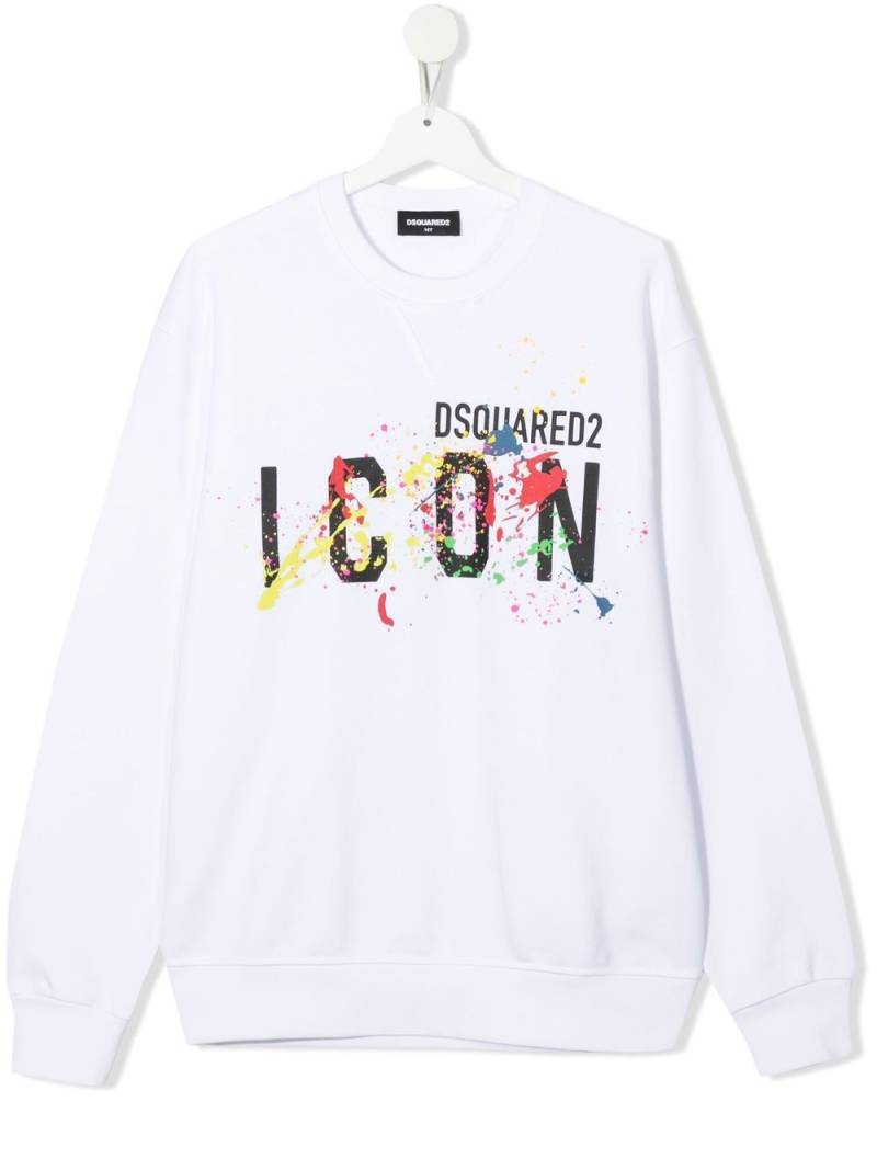 DSQUARED2 KIDS TEEN Icon printed sweatshirt - White von DSQUARED2 KIDS