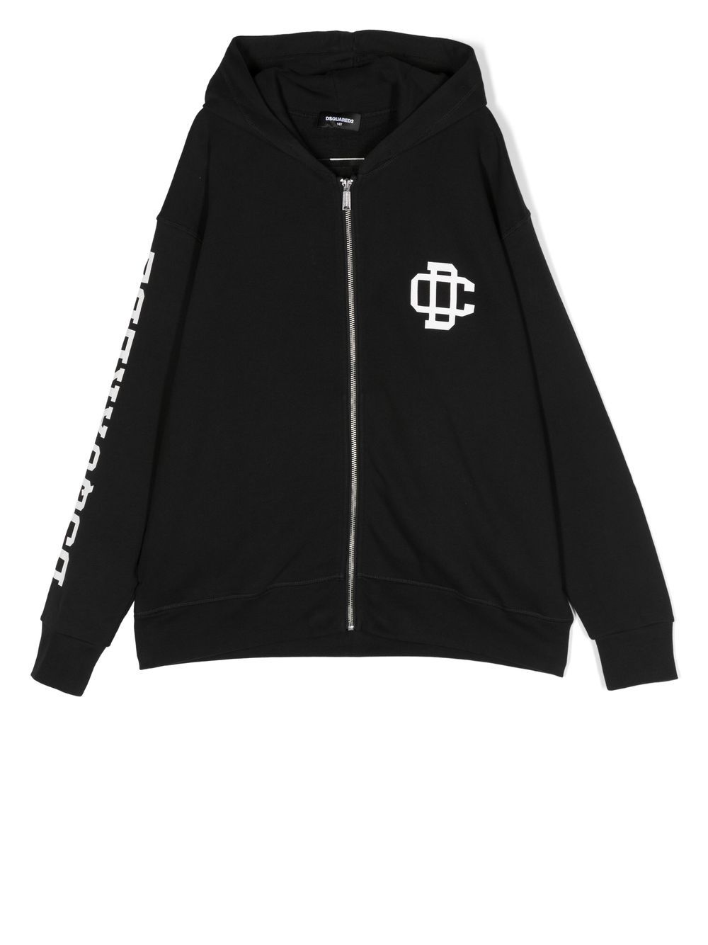 DSQUARED2 KIDS TEEN logo-print zip-up hoodie - Black von DSQUARED2 KIDS