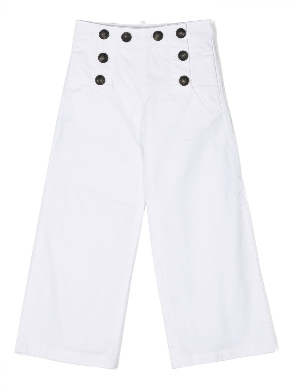 DSQUARED2 KIDS button-fastening cotton trousers - White von DSQUARED2 KIDS