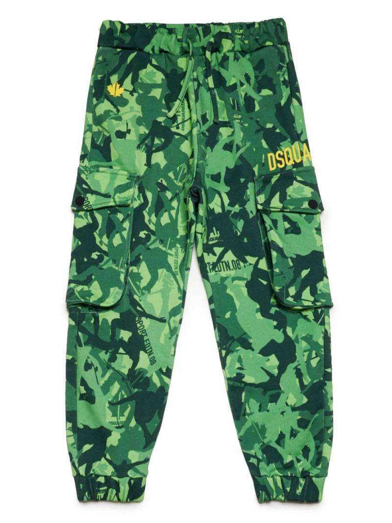 DSQUARED2 KIDS camouflage-print cargo track pants - Green von DSQUARED2 KIDS