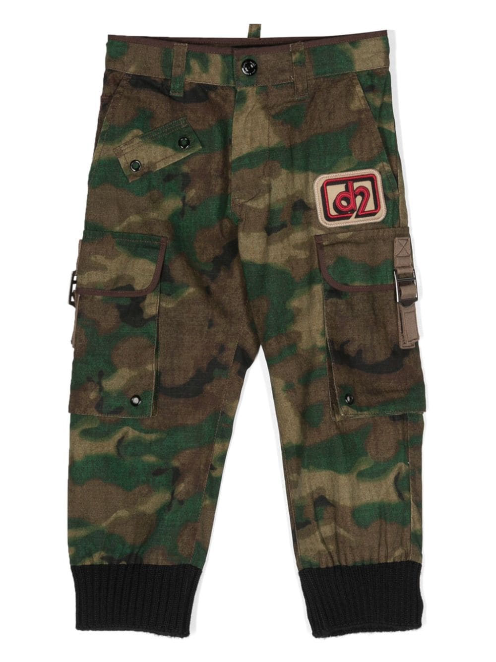 DSQUARED2 KIDS camouflage-print cotton track pants - Green von DSQUARED2 KIDS