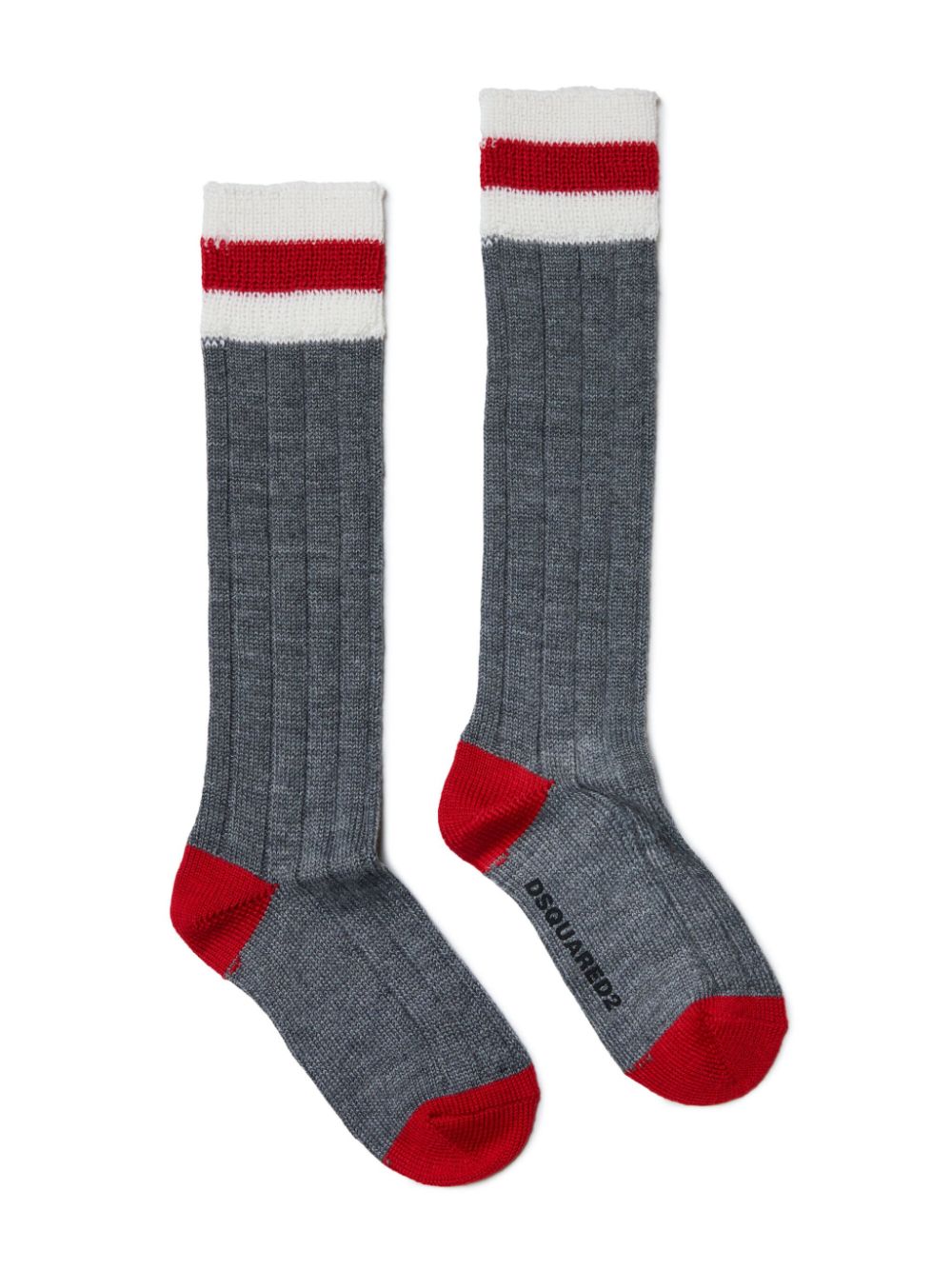 DSQUARED2 KIDS colour-block ribbed socks - Grey von DSQUARED2 KIDS