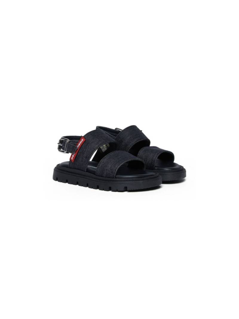 DSQUARED2 KIDS denim slingback sandals - Black von DSQUARED2 KIDS