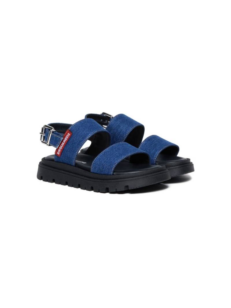 DSQUARED2 KIDS denim slingback sandals - Blue von DSQUARED2 KIDS