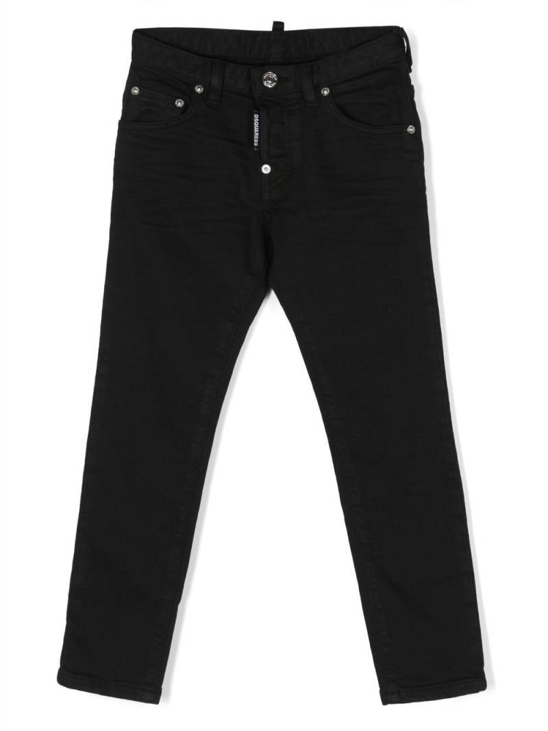 DSQUARED2 KIDS five-pocket straight-leg trousers - Black von DSQUARED2 KIDS