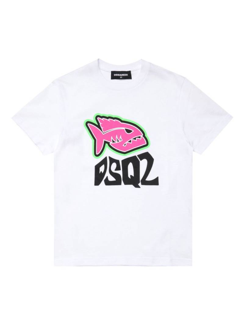 DSQUARED2 KIDS graphic-print cotton T-shirt - White von DSQUARED2 KIDS