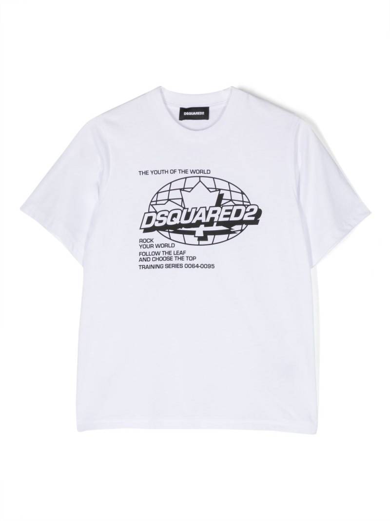 DSQUARED2 KIDS graphic-print short-sleeve T-shirt - White von DSQUARED2 KIDS