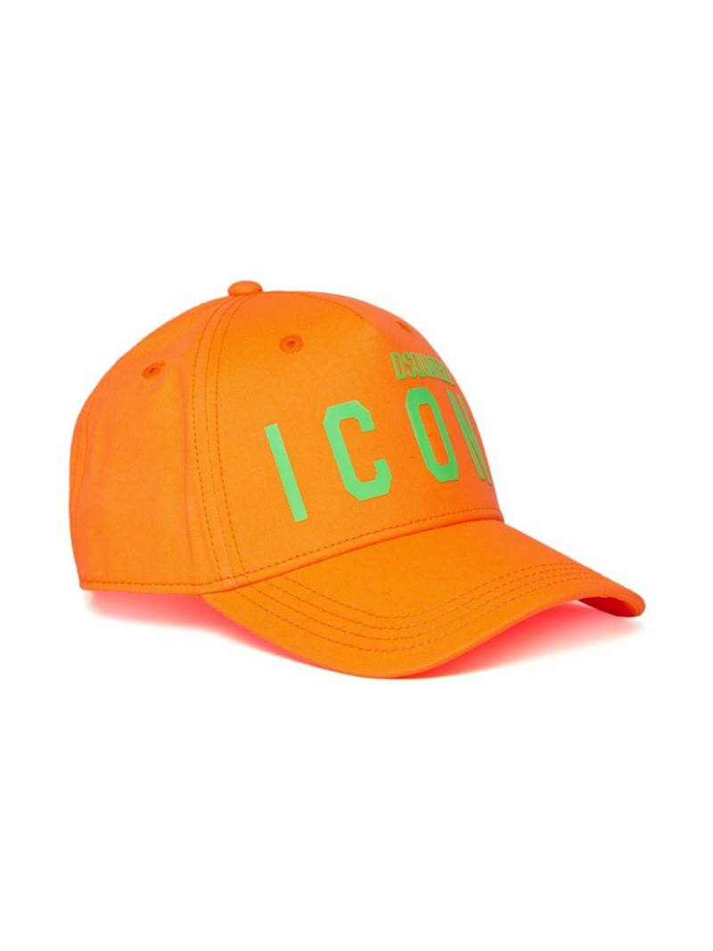 DSQUARED2 KIDS logo-appliqué cotton cap - Orange von DSQUARED2 KIDS