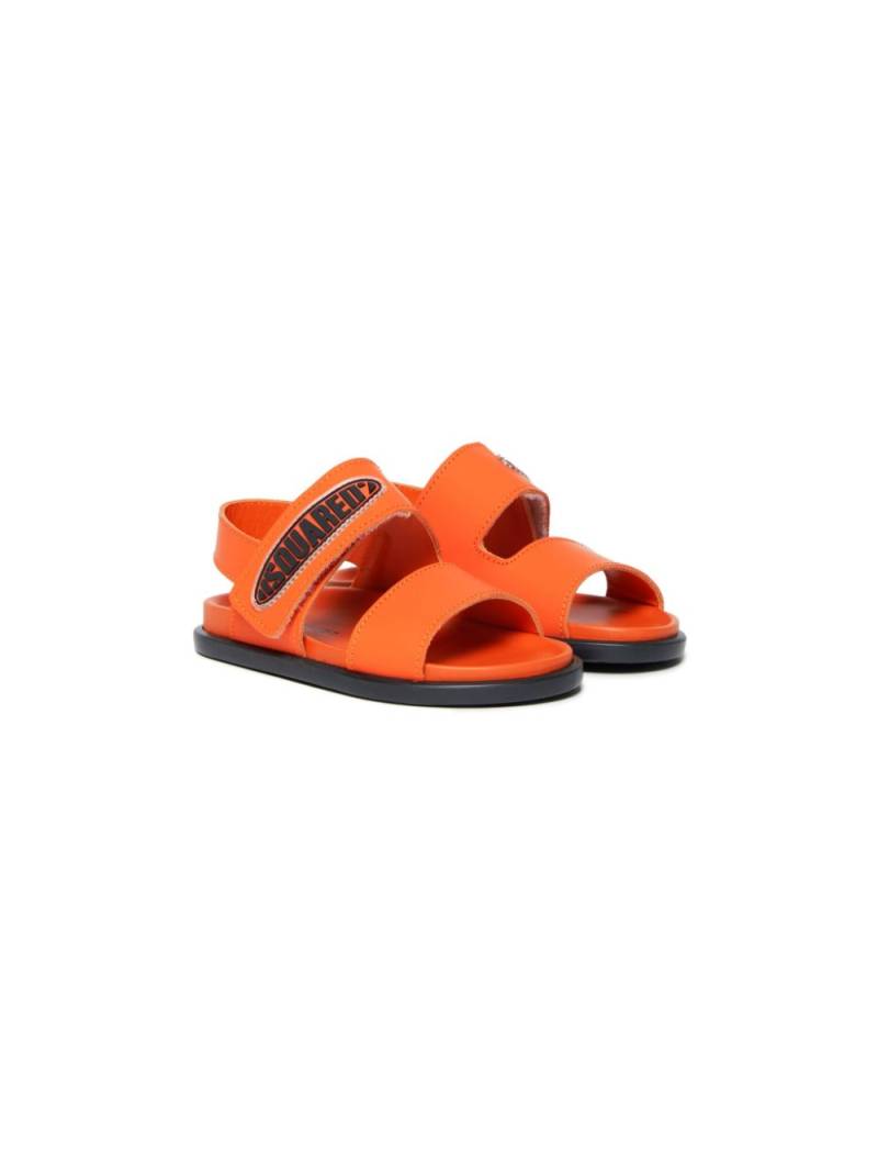 DSQUARED2 KIDS logo-appliqué slingback sandals - Orange von DSQUARED2 KIDS