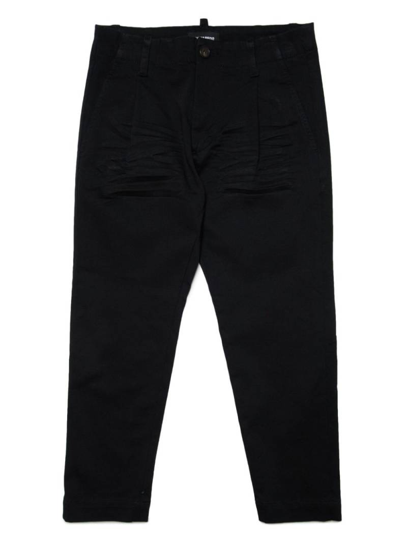 DSQUARED2 KIDS Gabardine chino trousers - Black von DSQUARED2 KIDS