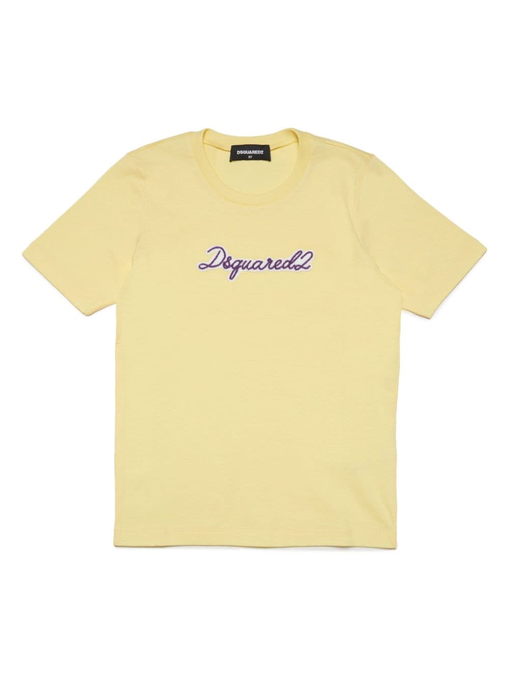 Dsquared2 Kids logo-embroidered cotton T-shirt - Yellow von Dsquared2 Kids