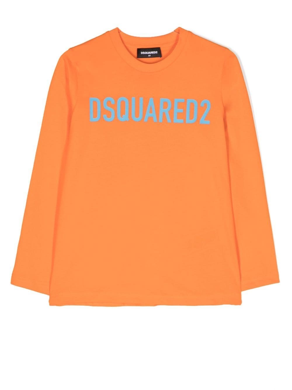 DSQUARED2 KIDS logo print long-sleeve top - Orange von DSQUARED2 KIDS