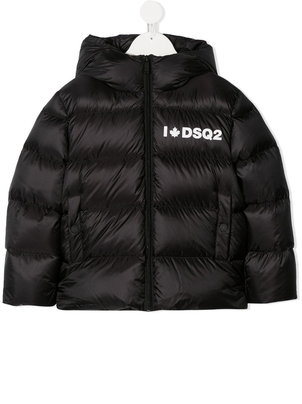 DSQUARED2 KIDS logo padded jacket - Black von DSQUARED2 KIDS