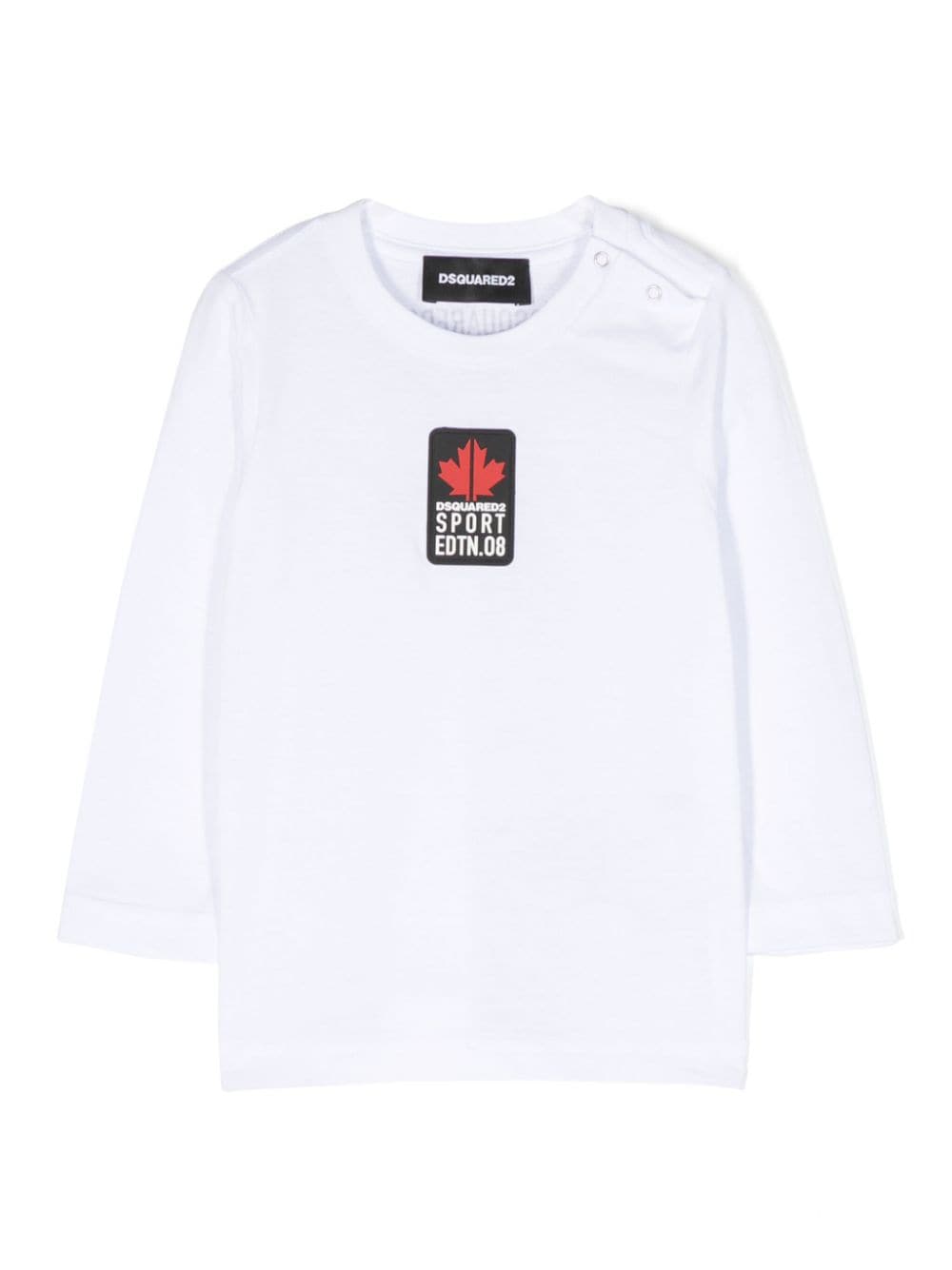 DSQUARED2 KIDS logo-patch cotton T-shirt - White von DSQUARED2 KIDS