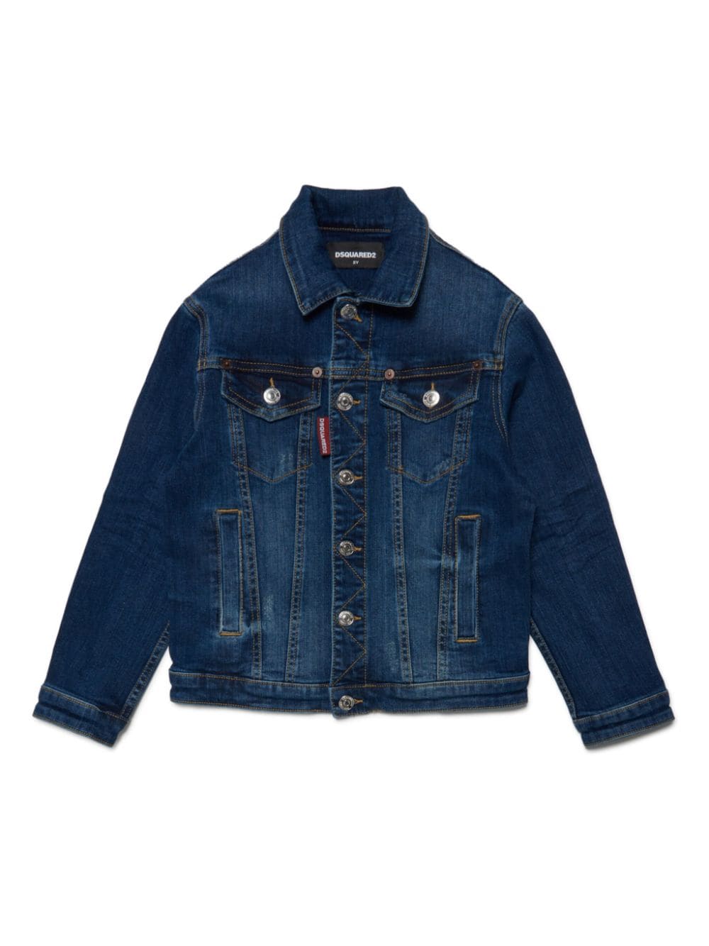 DSQUARED2 KIDS logo-patch denim jacket - Blue von DSQUARED2 KIDS