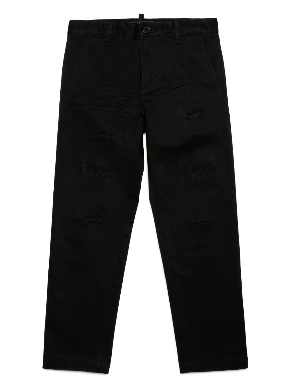 DSQUARED2 KIDS logo-plaque cotton jeans - Black von DSQUARED2 KIDS