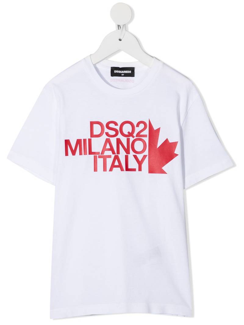 DSQUARED2 KIDS logo print T-shirt - White von DSQUARED2 KIDS