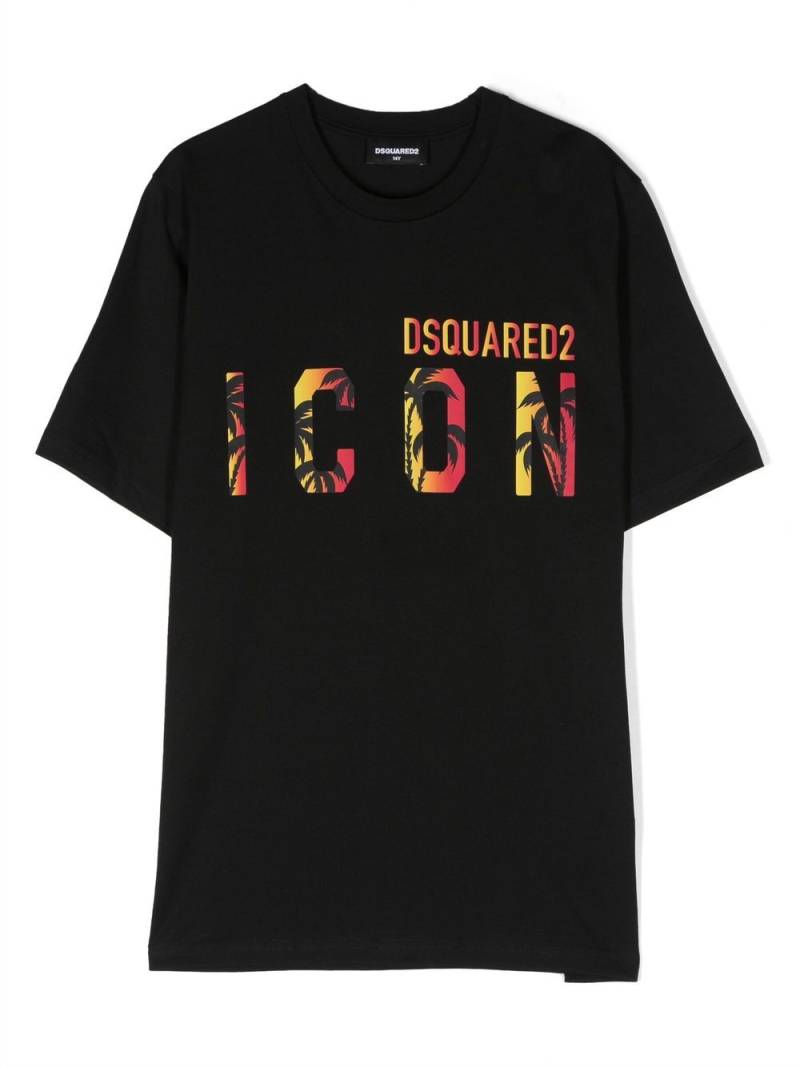 DSQUARED2 KIDS logo-print cotton T-shirt - Black von DSQUARED2 KIDS