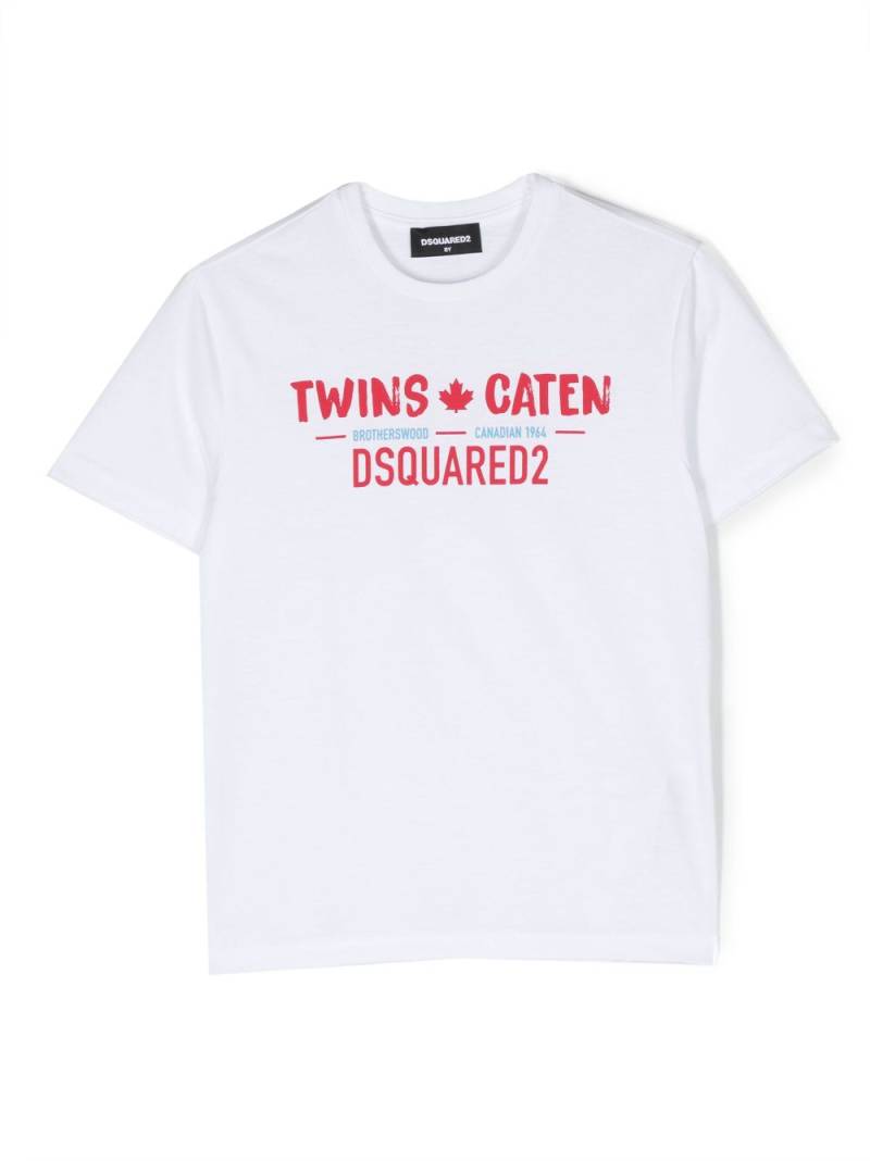 DSQUARED2 KIDS logo-print cotton T-shirt - White von DSQUARED2 KIDS