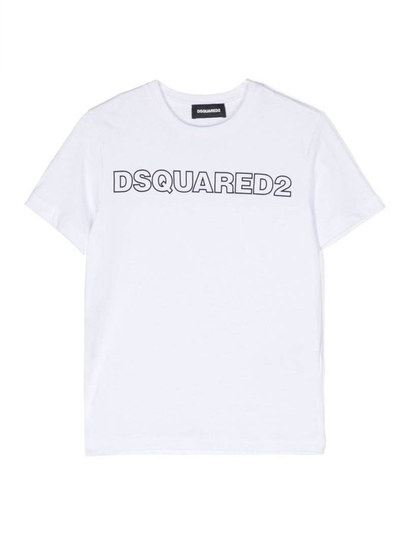 DSQUARED2 KIDS logo-print cotton T-shirt - White von DSQUARED2 KIDS