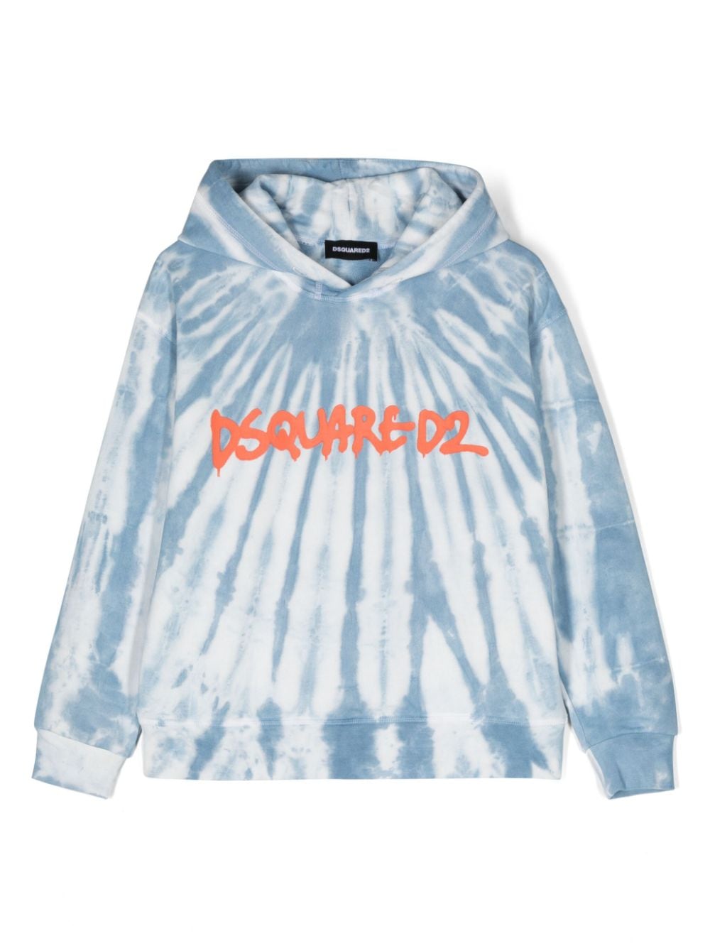 DSQUARED2 KIDS logo-print cotton hoodie - Blue von DSQUARED2 KIDS