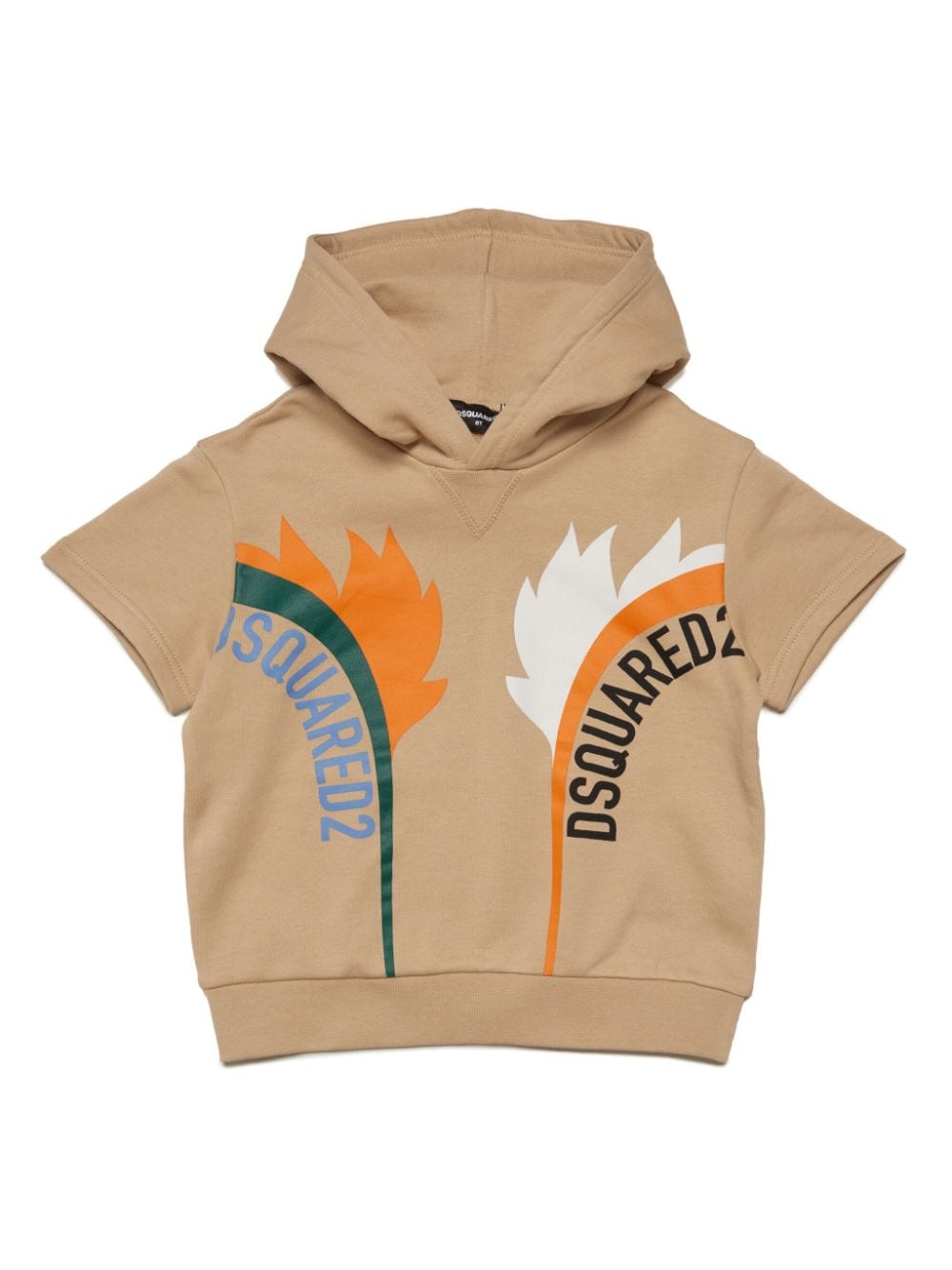 DSQUARED2 KIDS logo-print cotton hoodie - Neutrals von DSQUARED2 KIDS