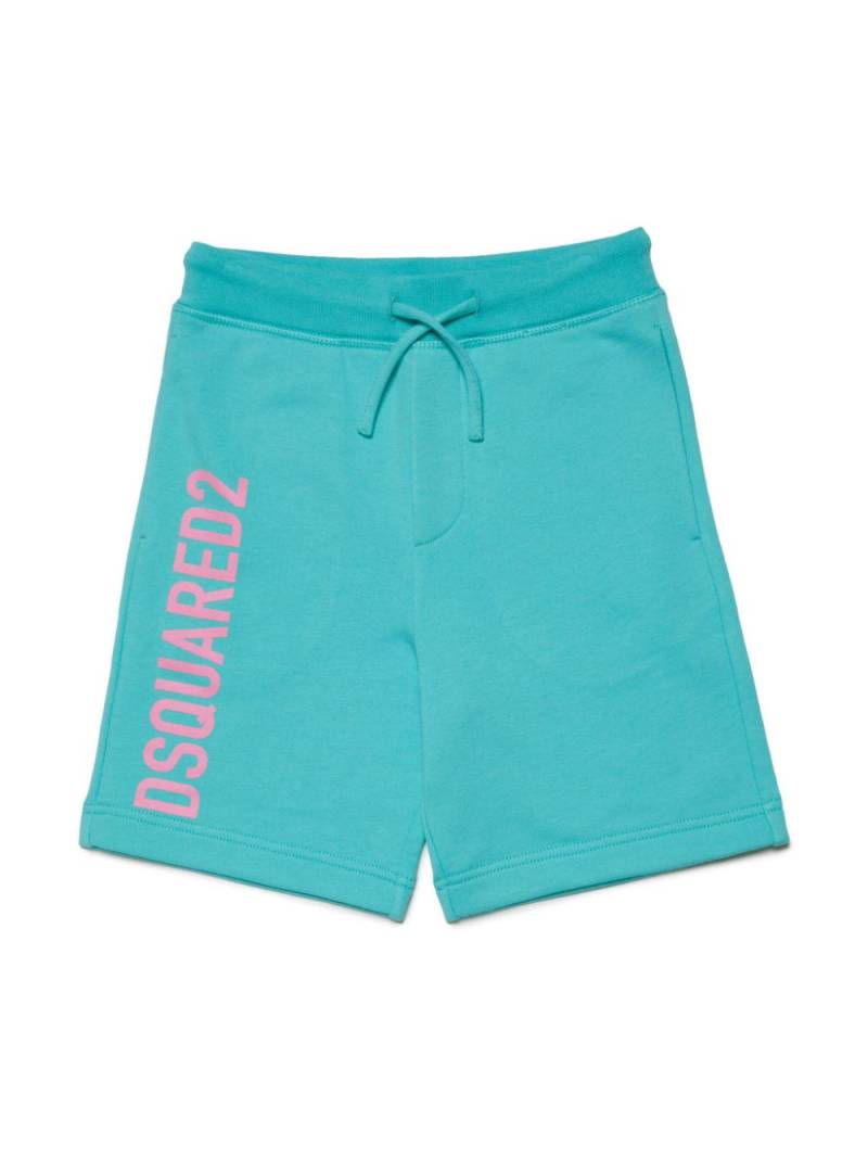 DSQUARED2 KIDS logo-print cotton shorts - Blue von DSQUARED2 KIDS