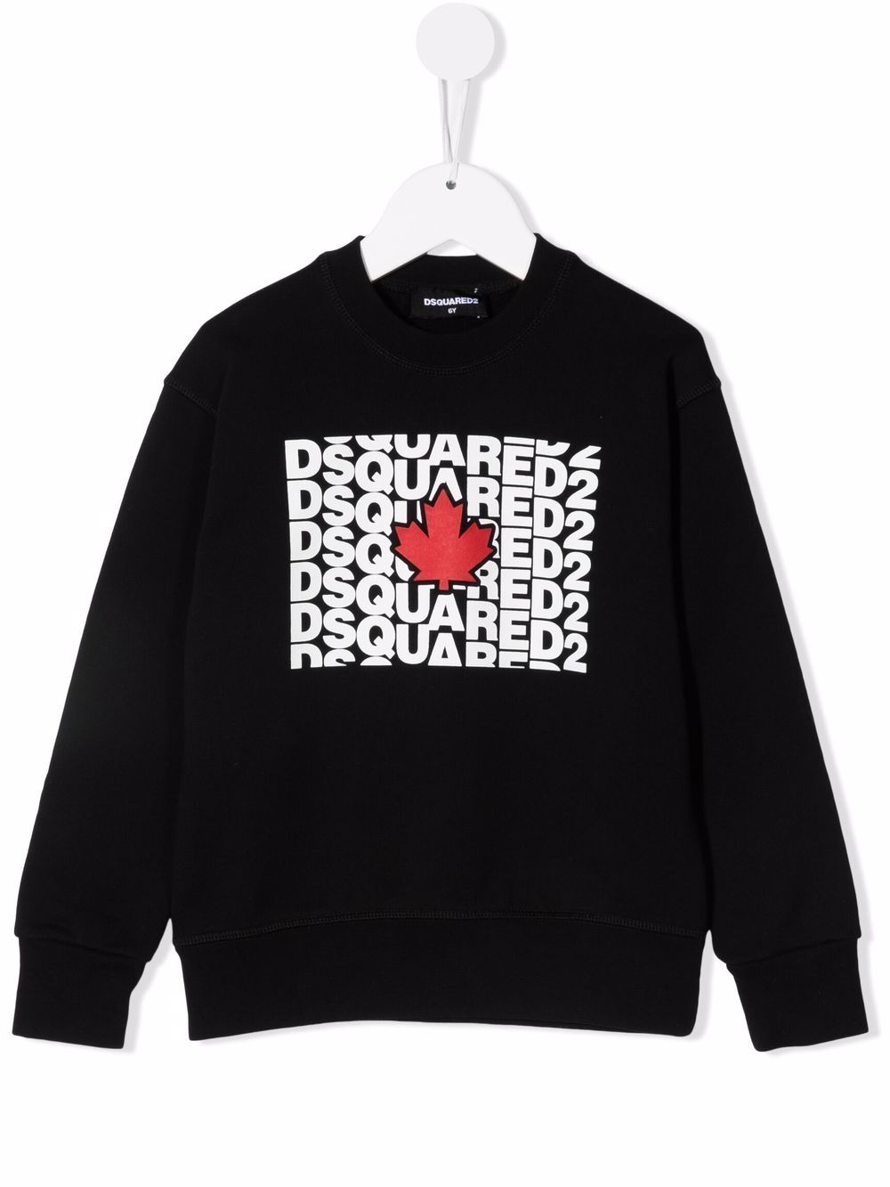 DSQUARED2 KIDS logo-print cotton sweatshirt - Black von DSQUARED2 KIDS