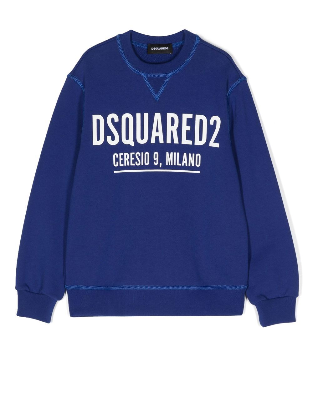 DSQUARED2 KIDS logo-print cotton sweatshirt - Blue von DSQUARED2 KIDS