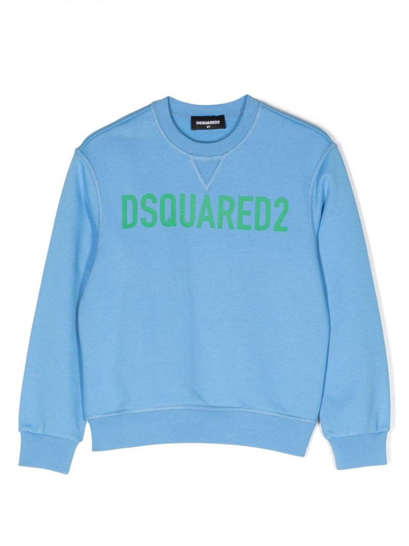 DSQUARED2 KIDS logo-print cotton sweatshirt - Blue von DSQUARED2 KIDS