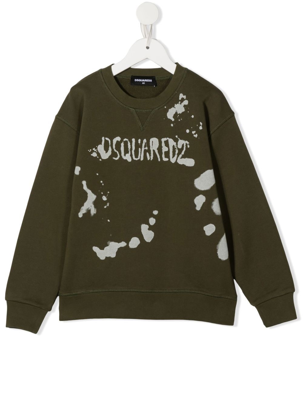 DSQUARED2 KIDS logo-print cotton sweatshirt - Green von DSQUARED2 KIDS