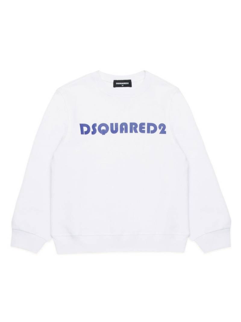 DSQUARED2 KIDS logo-print cotton sweatshirt - White von DSQUARED2 KIDS