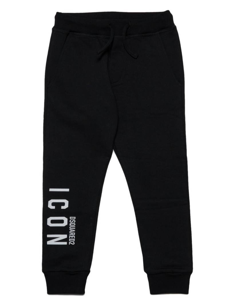 DSQUARED2 KIDS logo-print cotton track pants - Black von DSQUARED2 KIDS