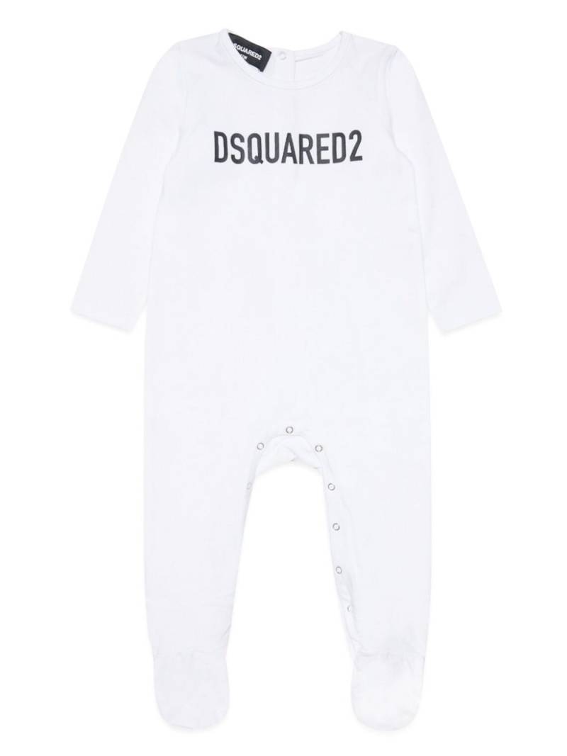 DSQUARED2 KIDS logo-print crew-neck babygrow - White von DSQUARED2 KIDS