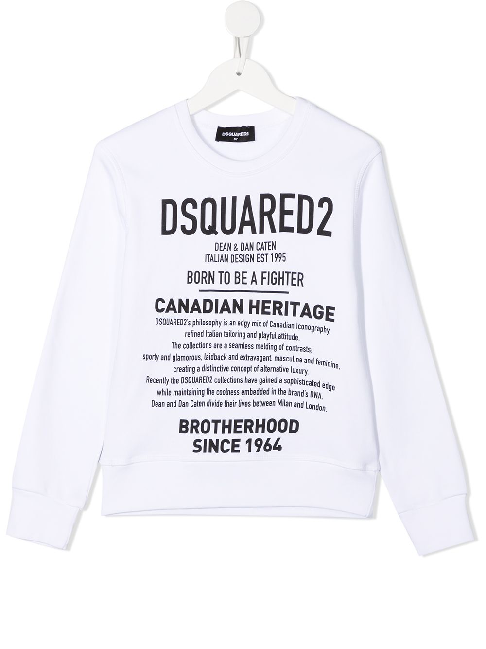 DSQUARED2 KIDS logo-print crew-neck sweatshirt - White von DSQUARED2 KIDS