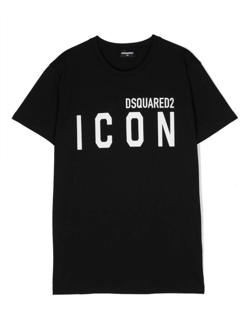 DSQUARED2 KIDS logo-print detail T-shirt - Black von DSQUARED2 KIDS