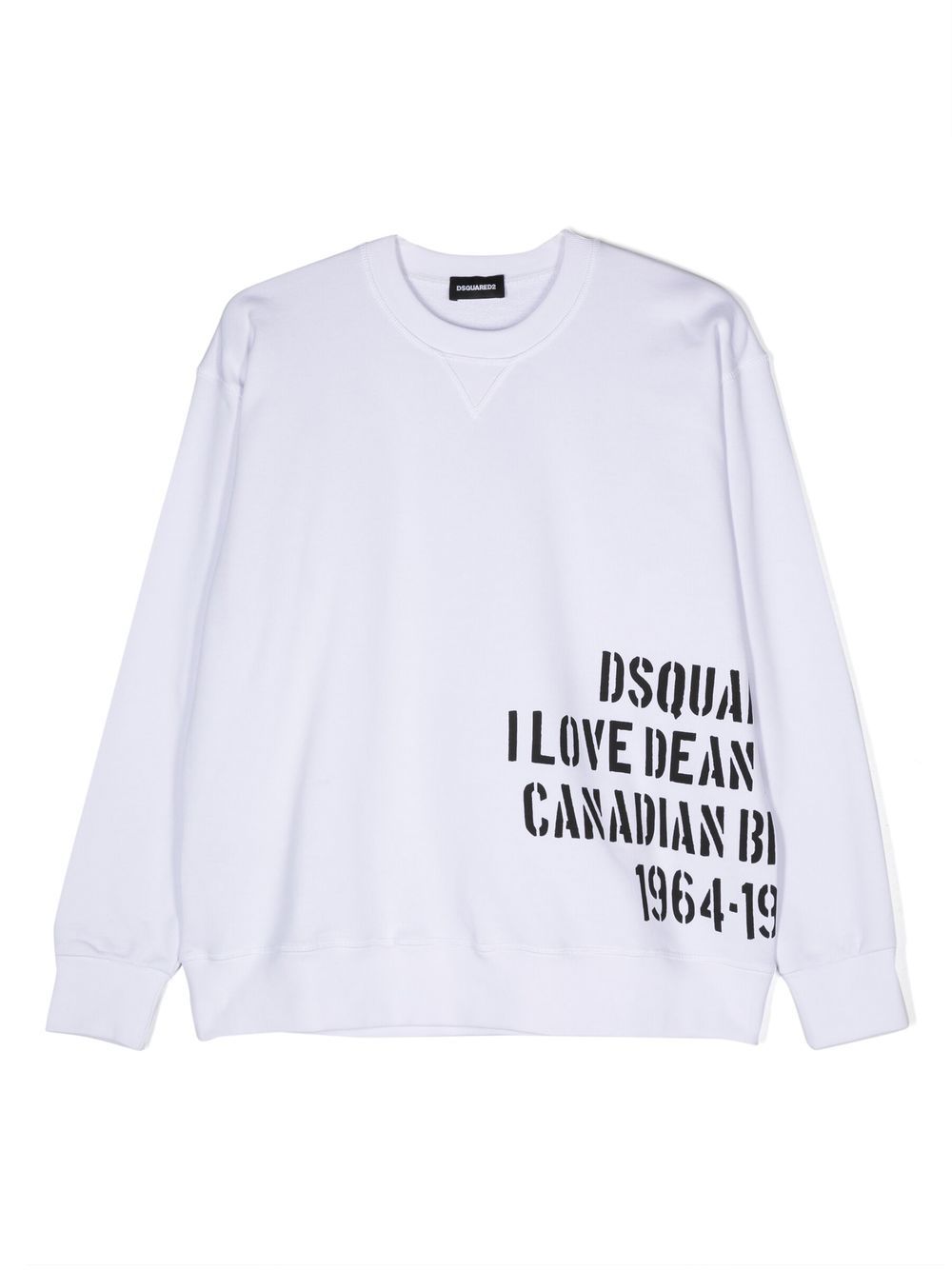 DSQUARED2 KIDS logo-print detail sweatshirt - White von DSQUARED2 KIDS