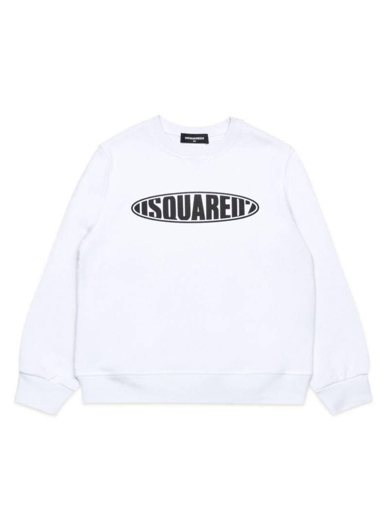 DSQUARED2 KIDS logo-print jersey sweatshirt - White von DSQUARED2 KIDS