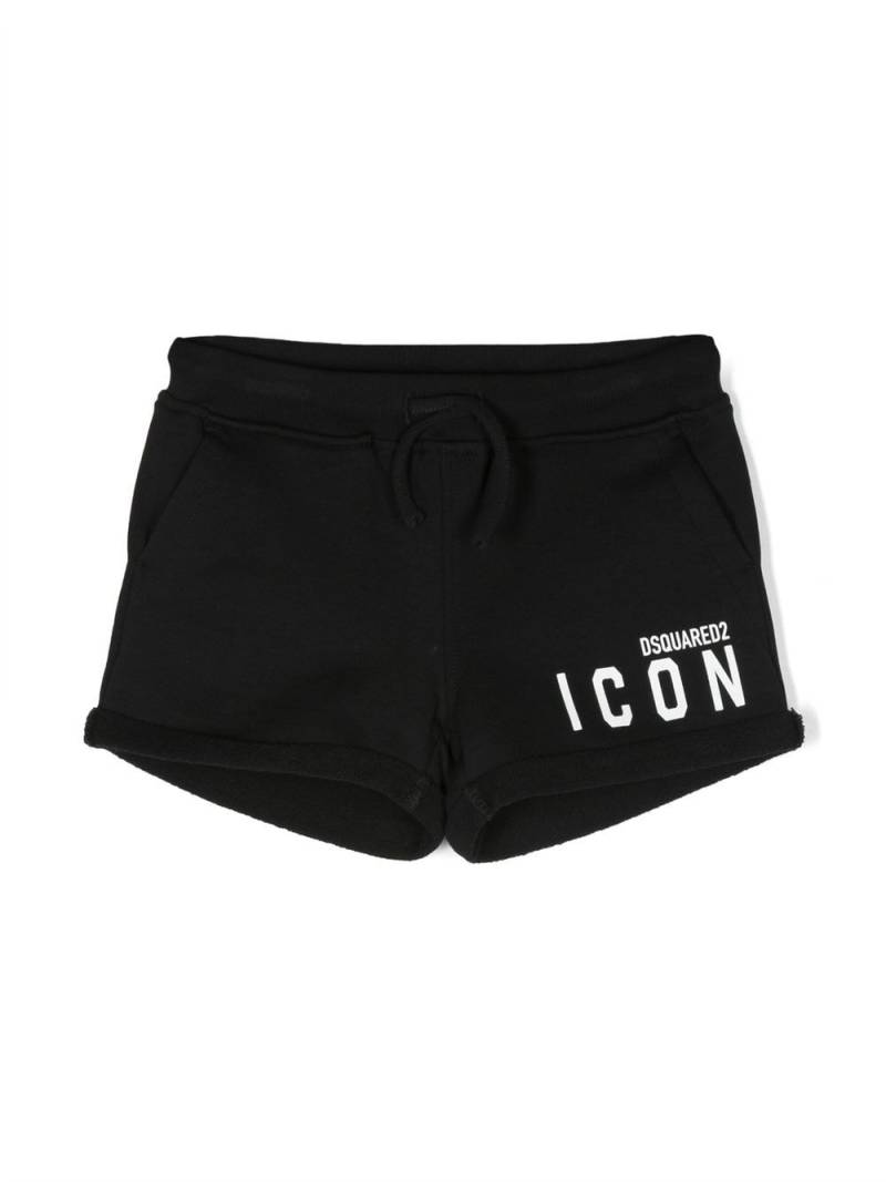 DSQUARED2 KIDS logo-print jersey track shorts - Black von DSQUARED2 KIDS